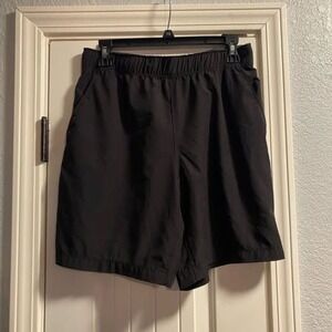 Speedo Men's Black Athletic Swim Shorts Size Small Drawstring Unlined‎
